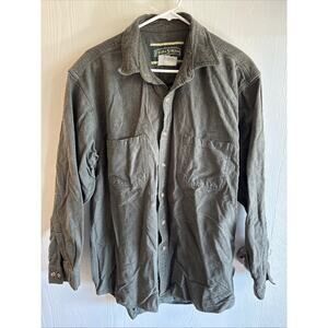 Field & Stream - Olive Green Long Sleeve Button Down Shirt - Size Large